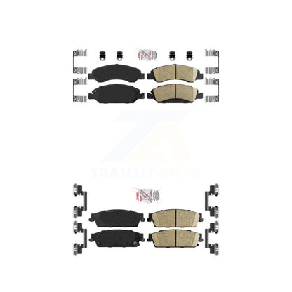 Ceramic Disc Brake Pads Front Rear Kit For Chevrolet GMC Sierra 1500 Silverado