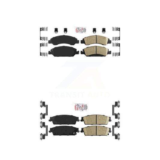 Ceramic Disc Brake Pads Front Rear Kit For Chevrolet GMC Sierra 1500 Silverado
