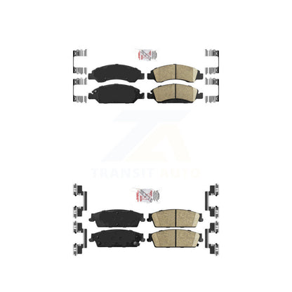 Ceramic Disc Brake Pads Front Rear Kit For Chevrolet GMC Sierra 1500 Silverado