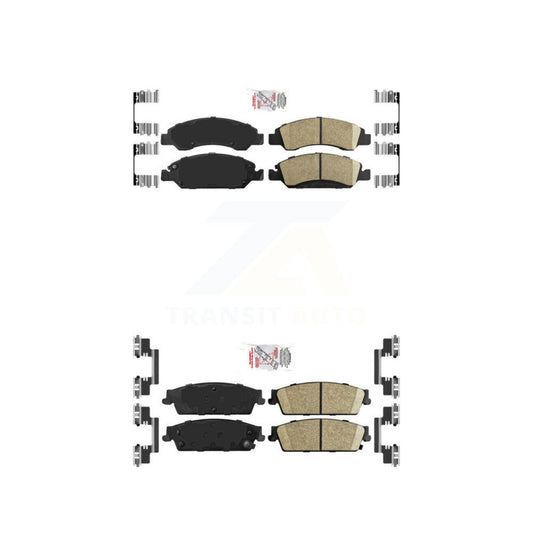 Ceramic Disc Brake Pads Front Rear Kit For Chevrolet GMC Sierra 1500 Silverado