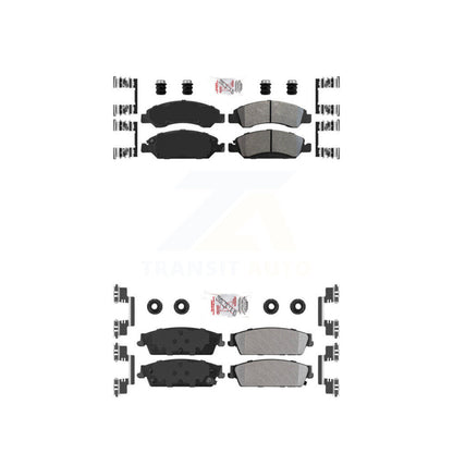 Semi-Metallic Disc Brake Pads Front Rear Kit For Chevrolet GMC Sierra 1500 Tahoe