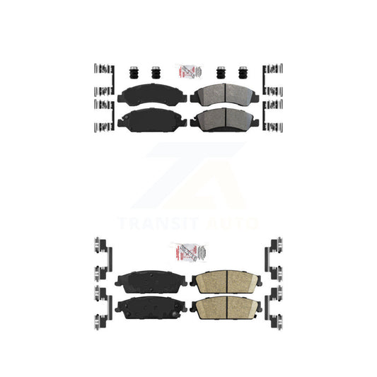 Semi-Metallic Ceramic Disc Brake Pads Front Rear Kit For Chevrolet GMC Sierra XL