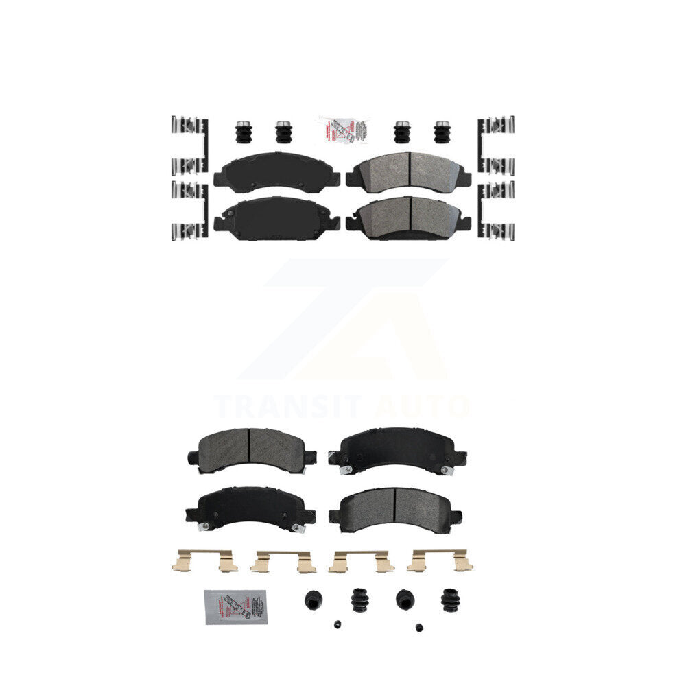 Semi-Metallic Disc Brake Pads Front Rear Kit For Chevrolet Express 1500 GMC