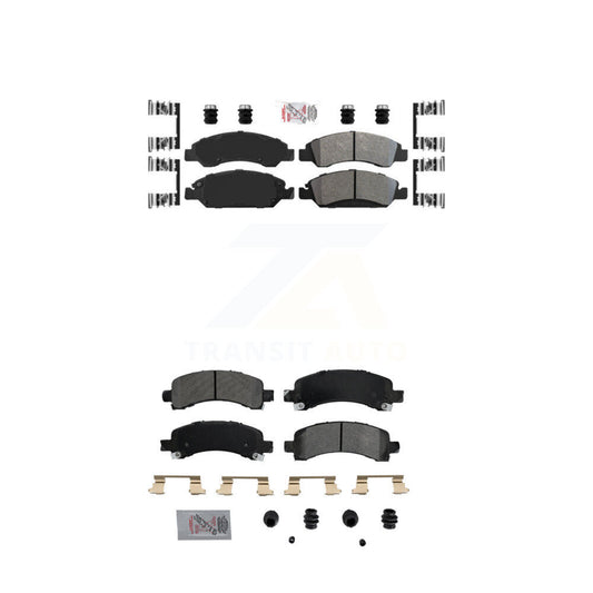 Semi-Metallic Disc Brake Pads Front Rear Kit For Chevrolet Express 1500 GMC