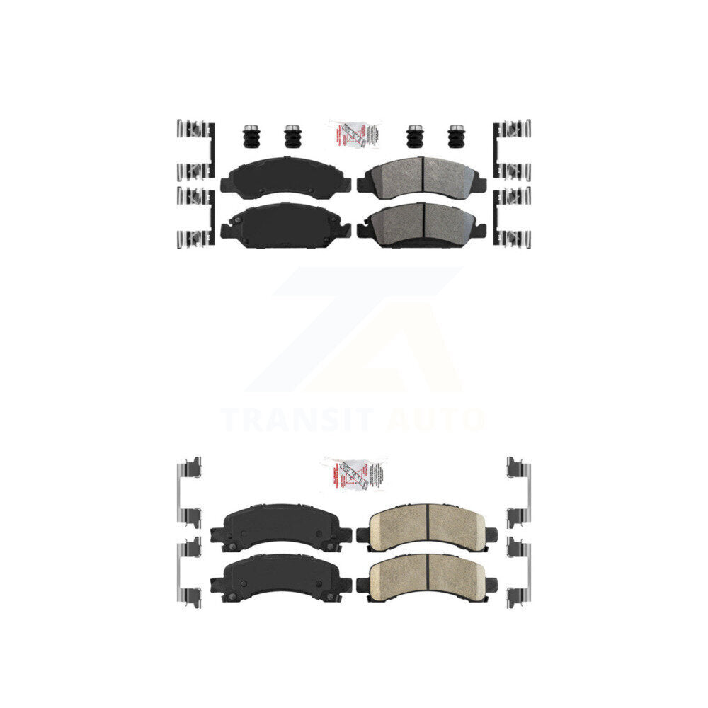 Semi-Metallic Ceramic Disc Brake Pads Front Rear Kit For Chevrolet Express 1500