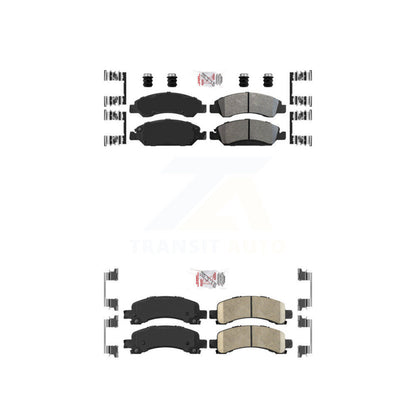 Semi-Metallic Ceramic Disc Brake Pads Front Rear Kit For Chevrolet Express 1500