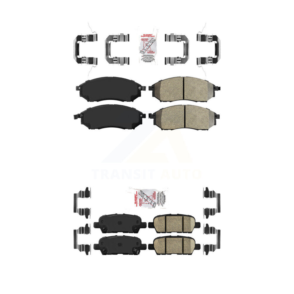 Semi-Metallic Ceramic Disc Brake Pads Front Rear Kit For Nissan Murano