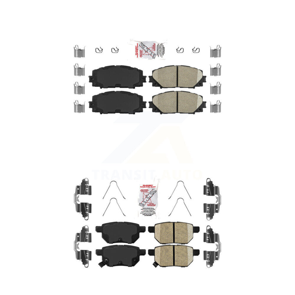 Ceramic Disc Brake Pads Front Rear Kit For Toyota Corolla Yaris Prius Prime