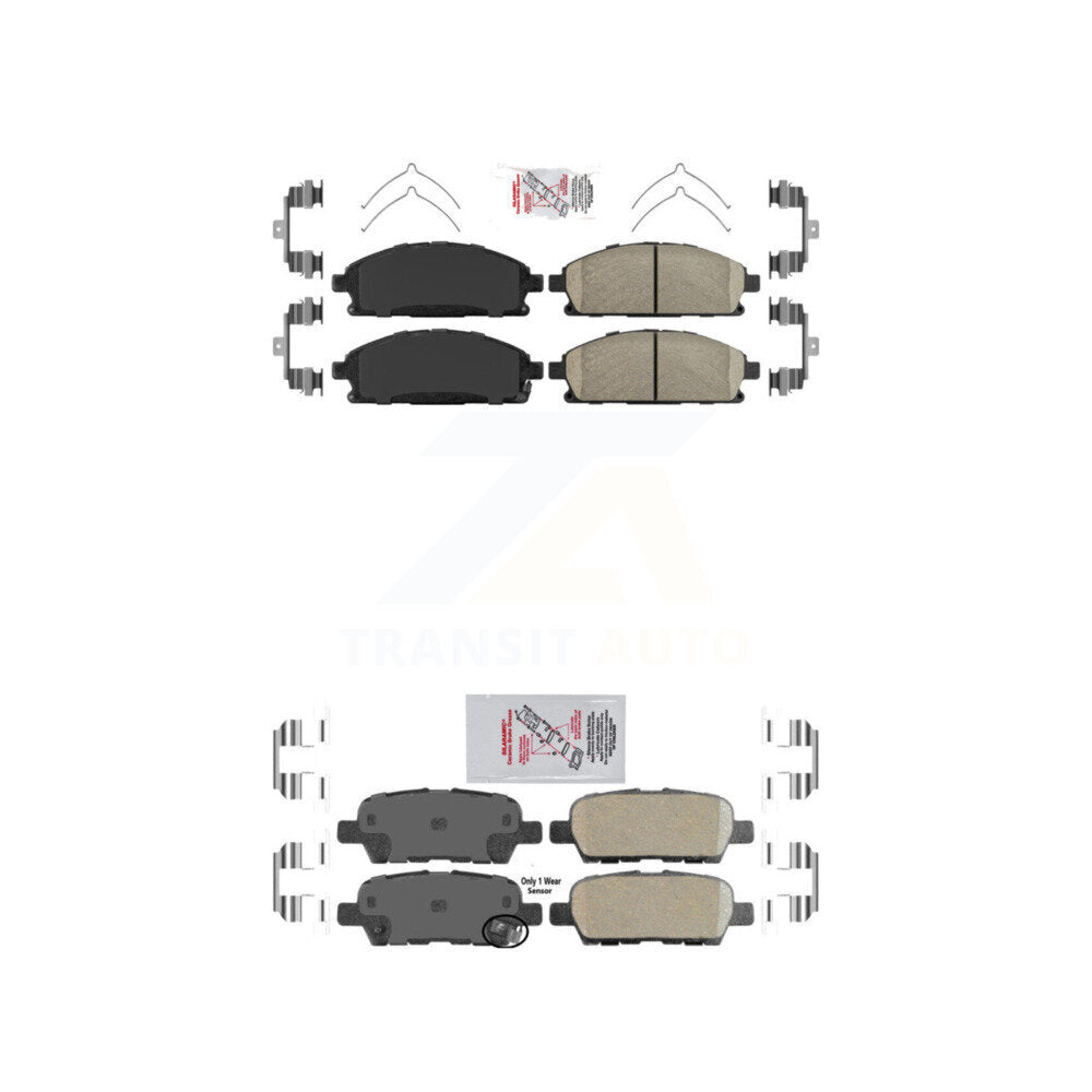 Ceramic Disc Brake Pads Front Rear Kit For Nissan X-Trail Quest