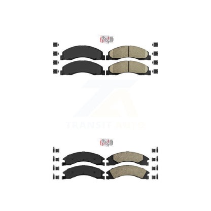 Ceramic Disc Brake Pads Front Rear Kit For Ford E-350 Super Duty E-250 E-150