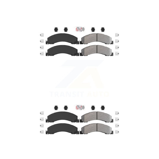 Semi-Metallic Disc Brake Pads Front Rear Kit For Ram Dodge Sterling Truck 4500