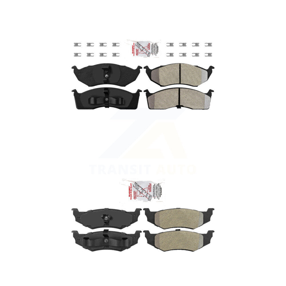 Semi-Metallic Disc Brake Pads Front Rear Kit For Chrysler Intrepid Dodge 300M