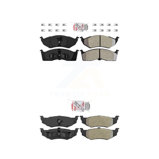 Semi-Metallic Disc Brake Pads Front Rear Kit For Chrysler Intrepid Dodge 300M