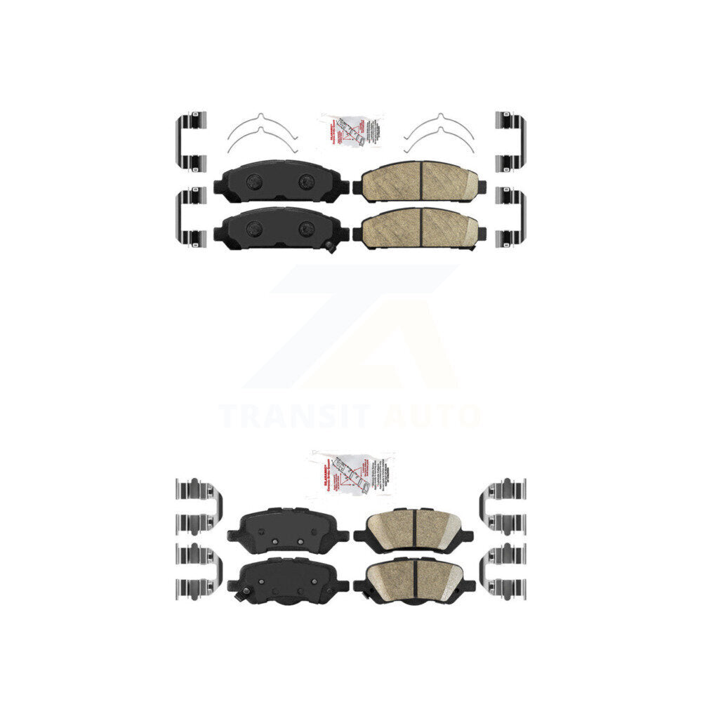 Ceramic Disc Brake Pads Front Rear Kit For 2009-2016 Toyota Venza