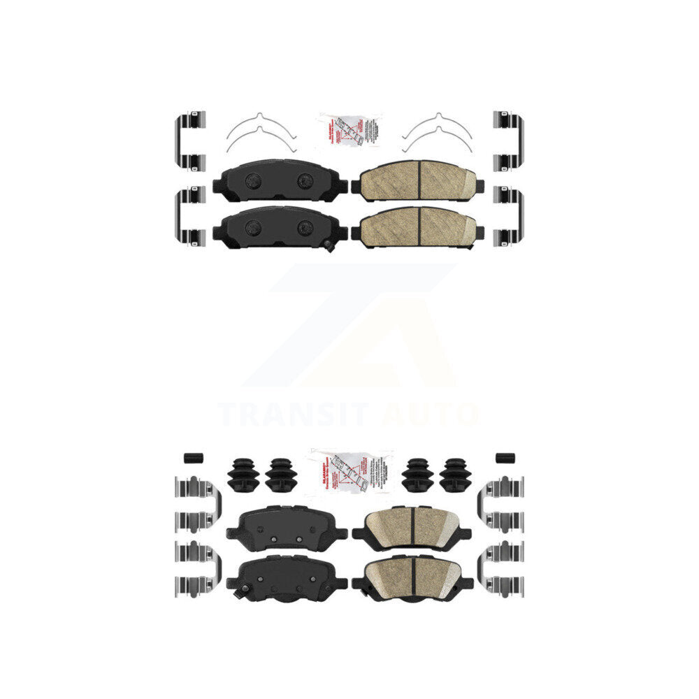 Ceramic Disc Brake Pads Front Rear Kit For 2009-2016 Toyota Venza