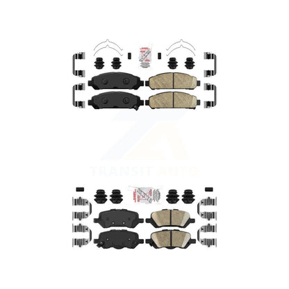 Ceramic Disc Brake Pads Front Rear Kit For 2009-2016 Toyota Venza