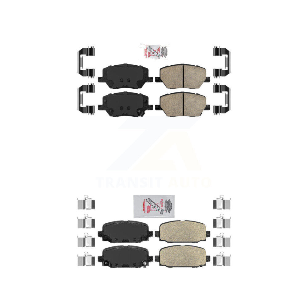Ceramic Disc Brake Pads Front Rear Kit For 2018-2023 Jeep Compass