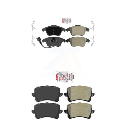 Semi-Metallic Disc Brake Pads Front Rear Kit For Volkswagen Tiguan Audi Q3