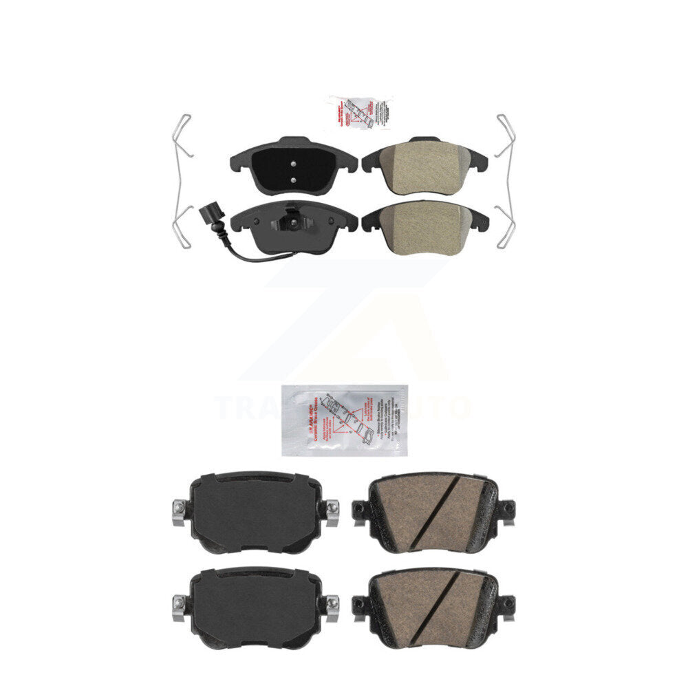 Semi-Metallic Ceramic Disc Brake Pads Front Rear Kit For Volkswagen Passat Audi