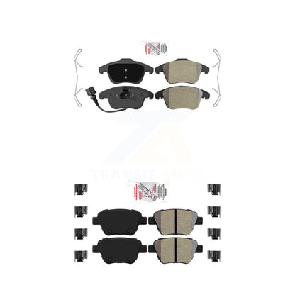Semi-Metallic Disc Brake Pads Front Rear Kit For 2012-2014 Volkswagen Passat