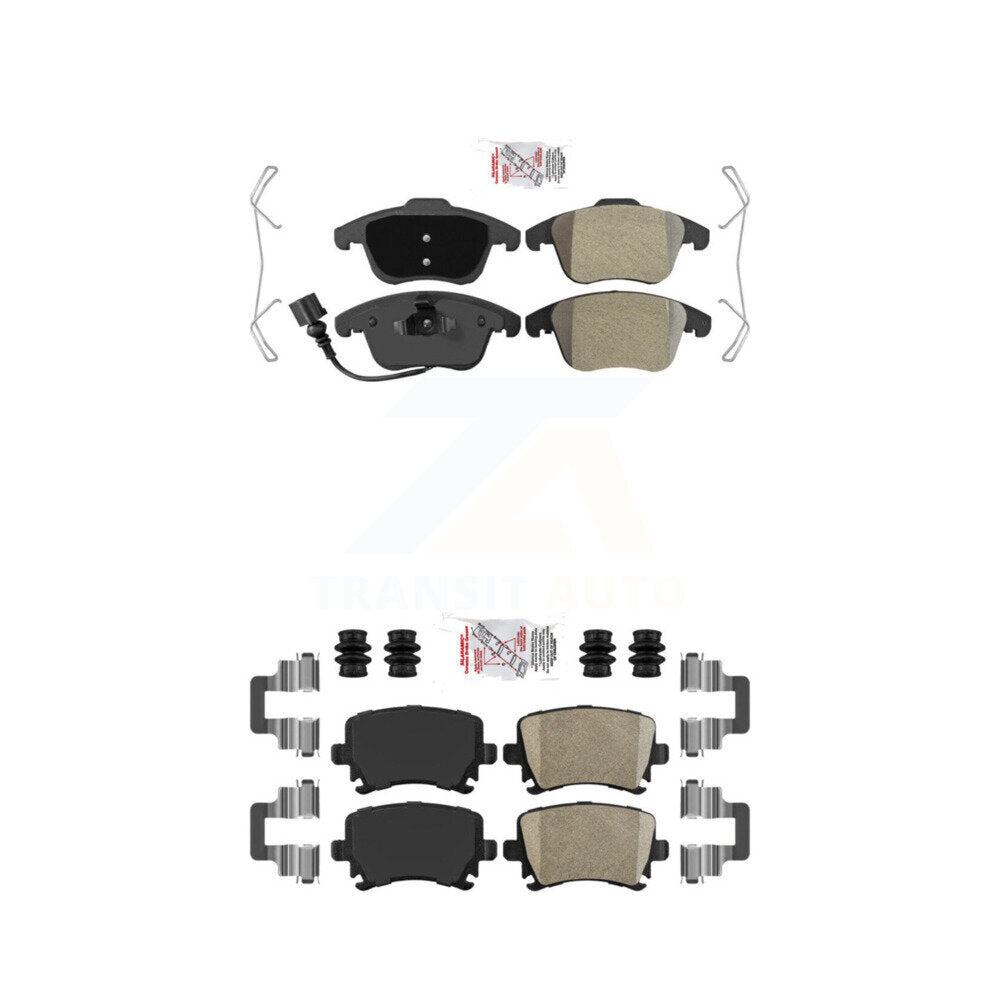 Semi-Metallic Ceramic Disc Brake Pads Front Rear Kit For Volkswagen Tiguan Audi