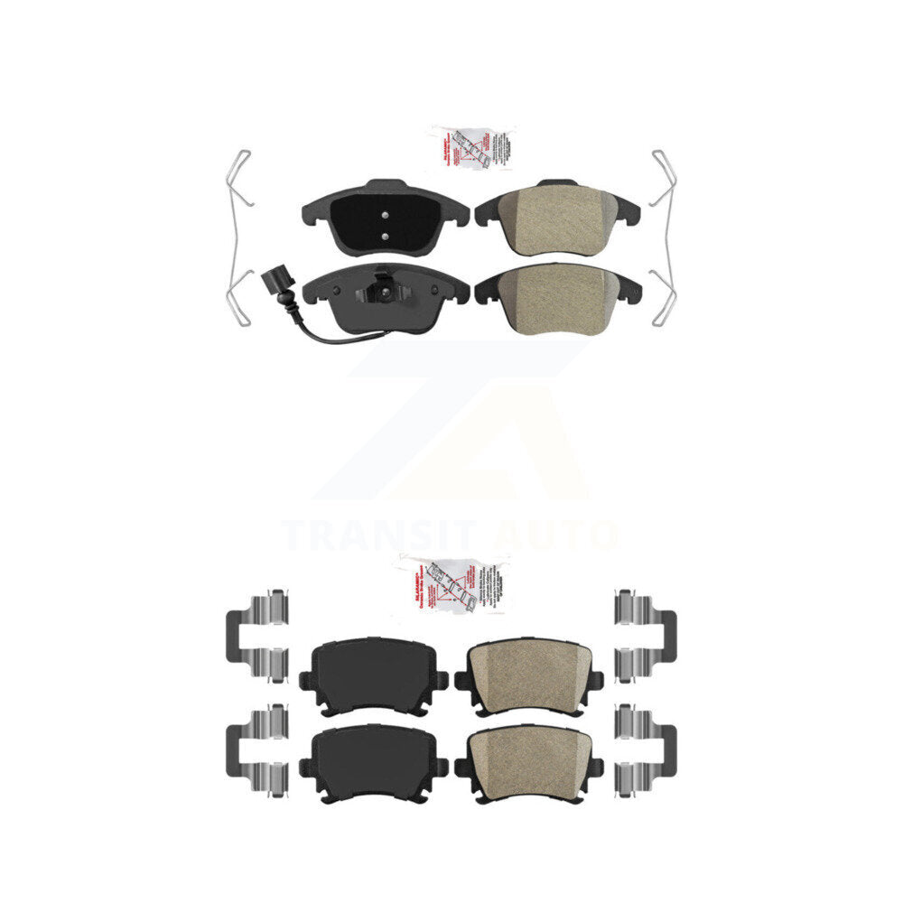 Semi-Metallic Ceramic Disc Brake Pads Front Rear Kit For Volkswagen Tiguan Audi