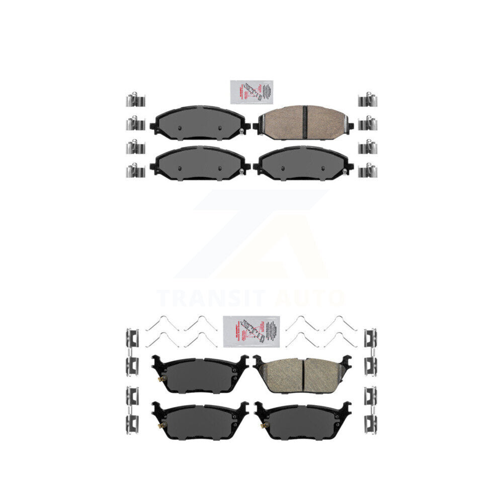 Ceramic Disc Brake Pads Front Rear Kit For Ram 1500 Jeep Wagoneer Grand L