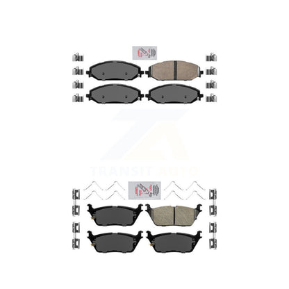 Ceramic Disc Brake Pads Front Rear Kit For Ram 1500 Jeep Wagoneer Grand L