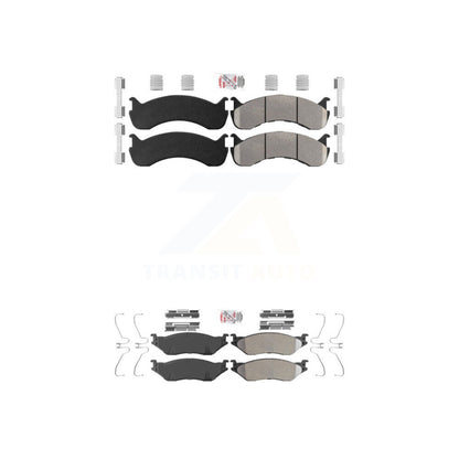 Semi-Metallic Disc Brake Pads Front Rear Kit For Ford F-53 Motorhome Chassis