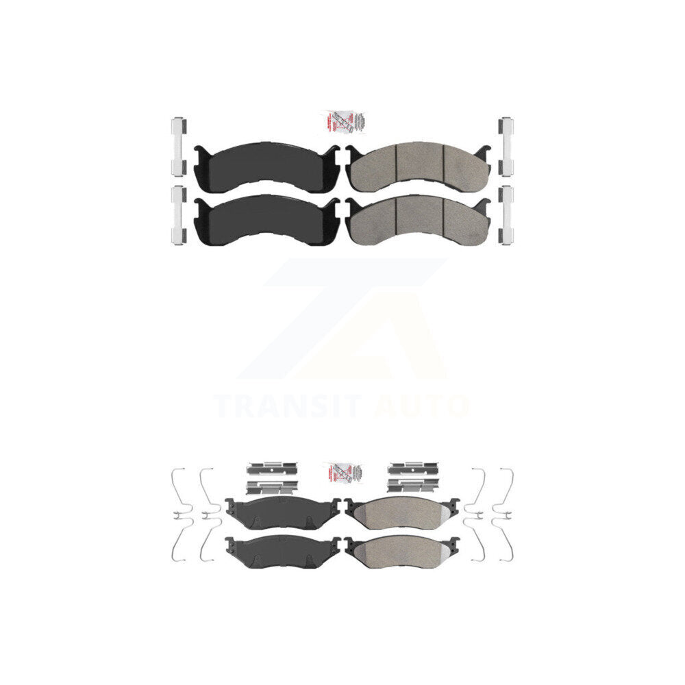 Semi-Metallic Disc Brake Pads Front Rear Kit For Ford F-53 Motorhome Chassis