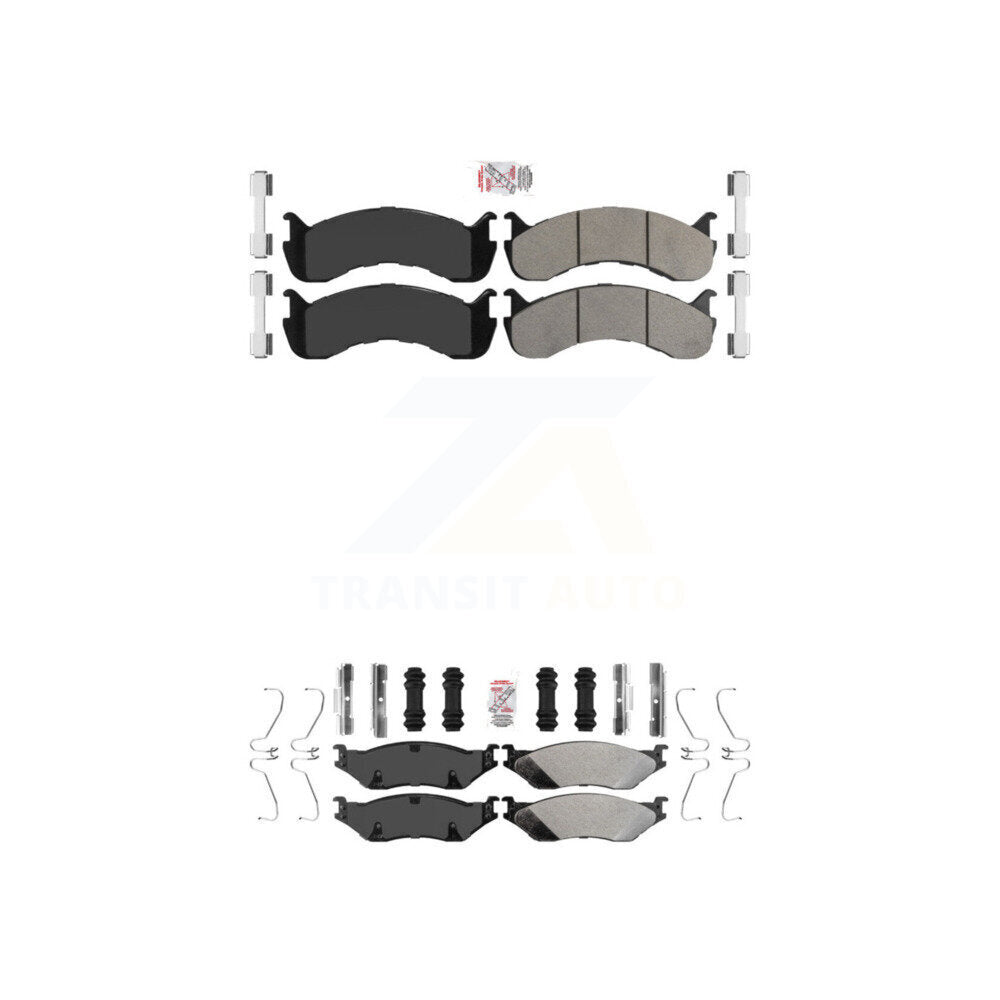Semi-Metallic Disc Brake Pads Front Rear Kit For Ford F-53 Motorhome Chassis