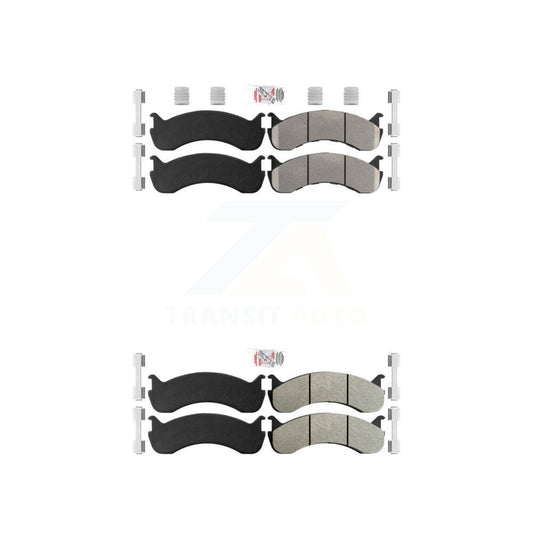 Semi-Metallic Disc Brake Pads Front Rear Kit For Kenworth T370 International M2