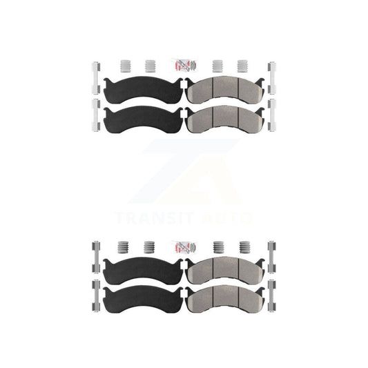 Semi-Metallic Disc Brake Pads Front Rear Kit For Kenworth T370 International M2