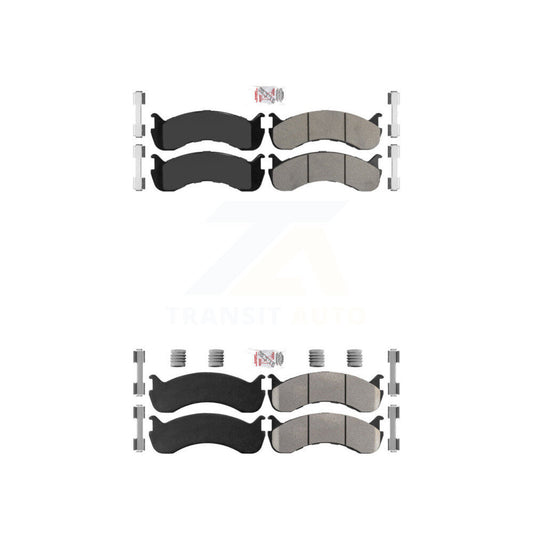 Semi-Metallic Disc Brake Pads Front Rear Kit For Kenworth T370 International M2