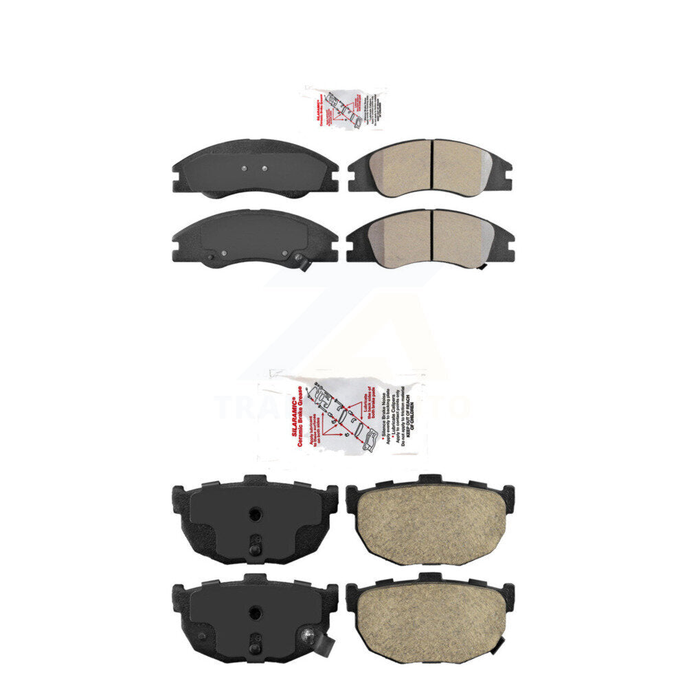 Semi-Metallic Ceramic Disc Brake Pads Front Rear Kit For Kia Spectra Spectra5