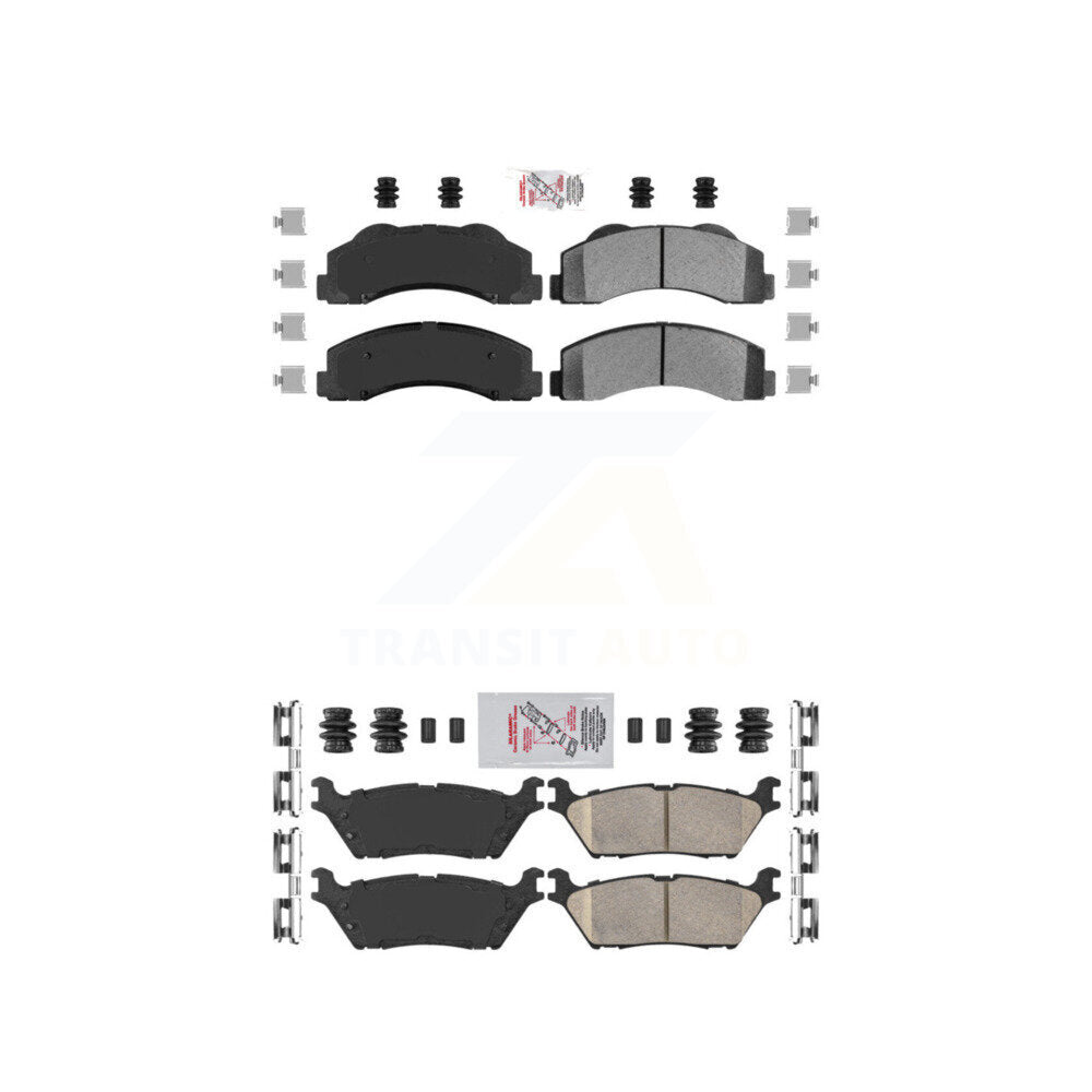 Semi-Metallic Ceramic Disc Brake Pads Front Rear Kit For Ford F-150