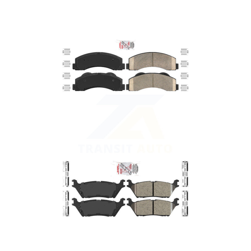 Ceramic Disc Brake Pads Front Rear Kit For Ford F-150