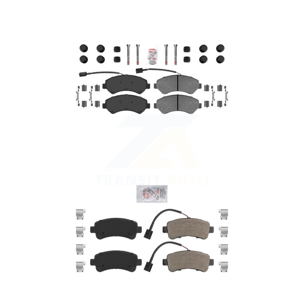 Semi-Metallic Disc Brake Pads Front Rear Kit For Ram ProMaster 2500 3500 1500