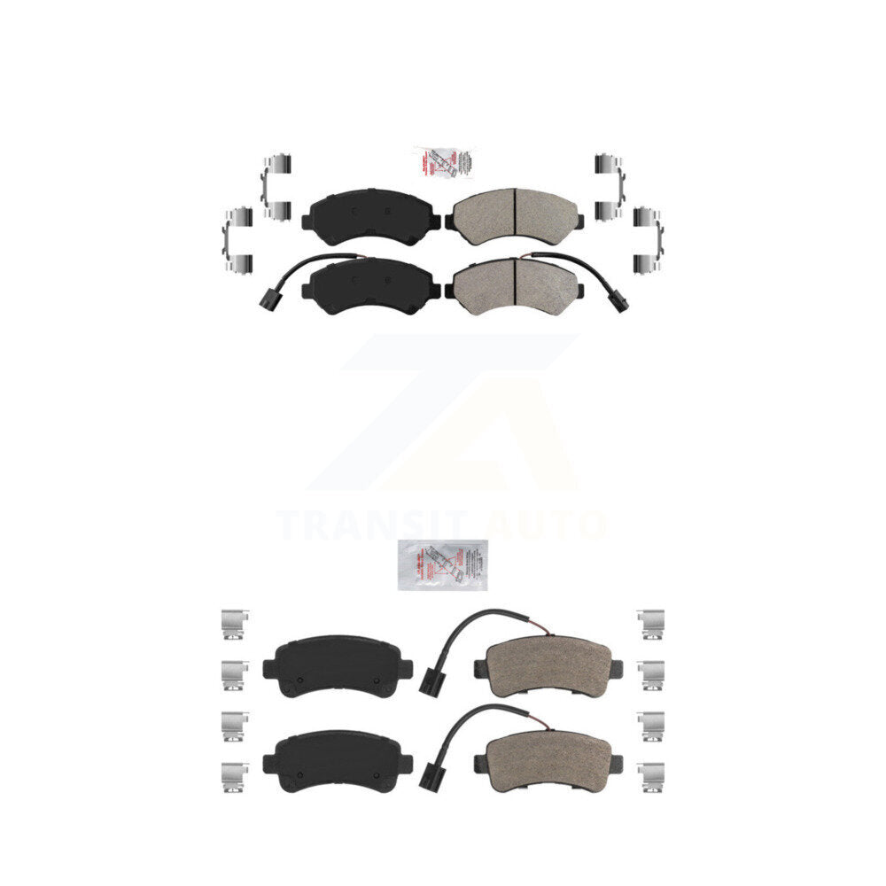 Semi-Metallic Disc Brake Pads Front Rear Kit For Ram ProMaster 2500 3500 1500