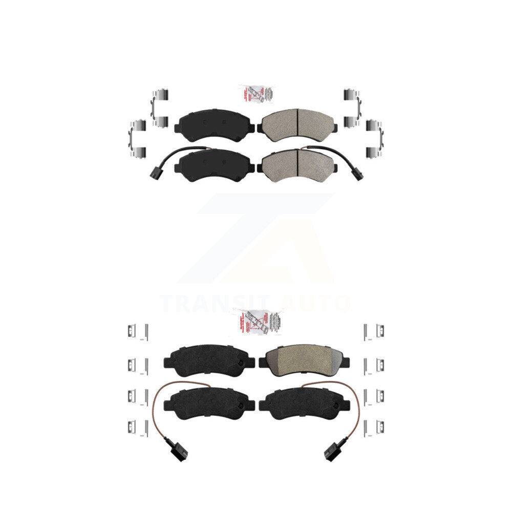Semi-Metallic Disc Brake Pads Front Rear Kit For Ram ProMaster 2500 3500 1500