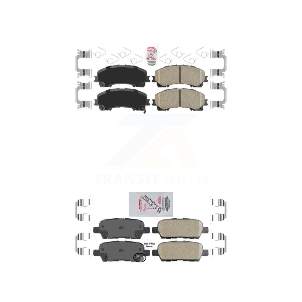 Ceramic Disc Brake Pads Front Rear Kit For Nissan Rogue INFINITI QX50