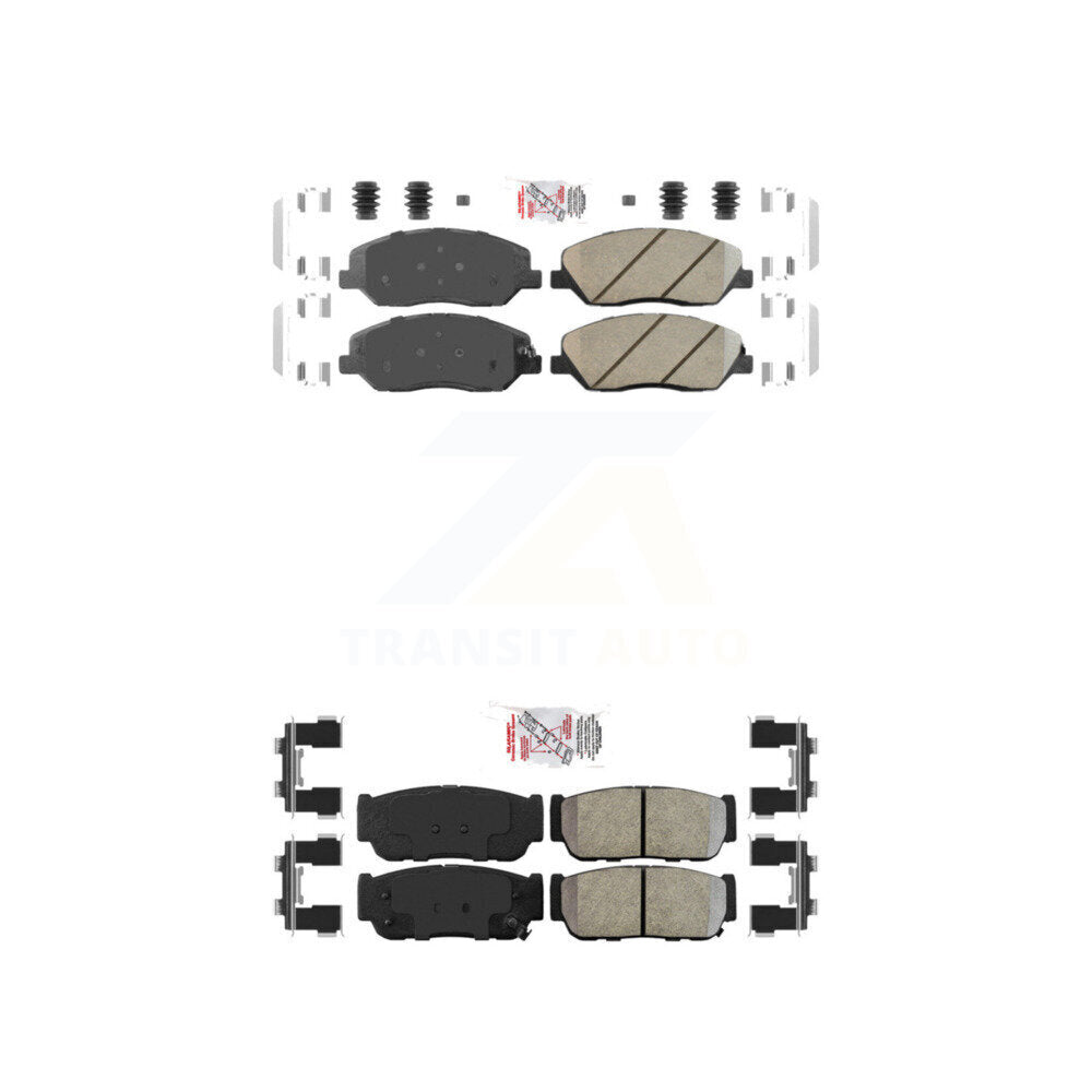 Ceramic Semi-Metallic Disc Brake Pads Front Rear Kit For Hyundai Entourage Kia