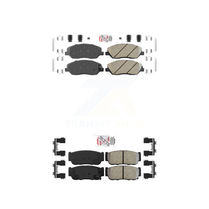 Ceramic Semi-Metallic Disc Brake Pads Front Rear Kit For Hyundai Entourage Kia