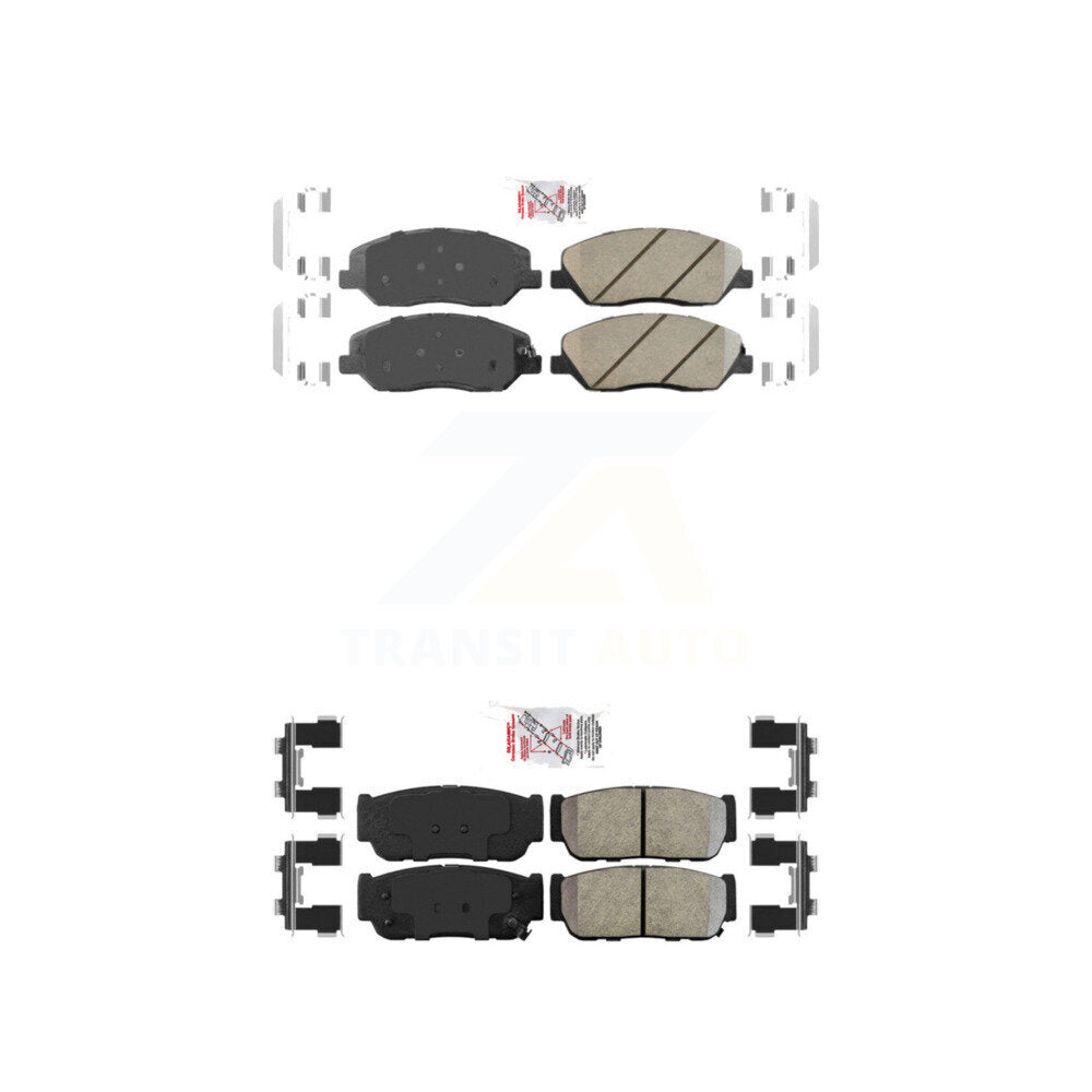 Ceramic Semi-Metallic Disc Brake Pads Front Rear Kit For Hyundai Entourage Kia