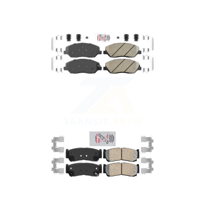Ceramic Disc Brake Pads Front Rear Kit For 2007-2009 Hyundai Santa Fe