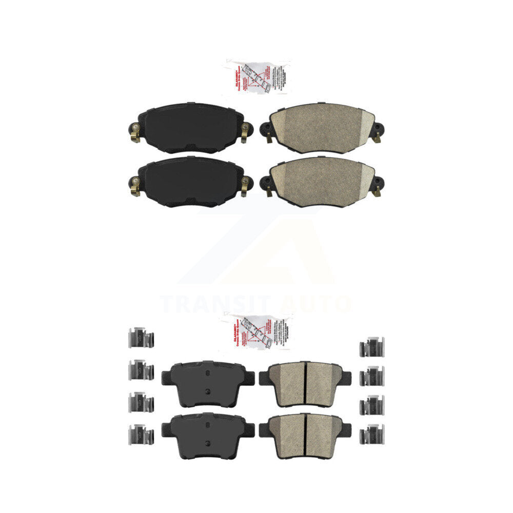 Ceramic Semi-Metallic Disc Brake Pads Front Rear Kit For Jaguar X-Type