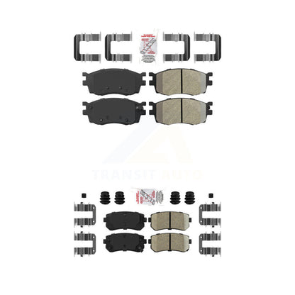 Semi-Metallic Ceramic Disc Brake Pads Front Rear Kit For Hyundai Accent Kia Rio
