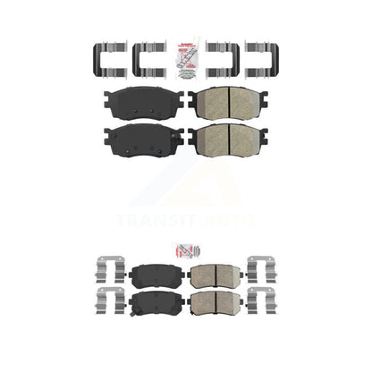 Semi-Metallic Ceramic Disc Brake Pads Front Rear Kit For Hyundai Accent Kia Rio