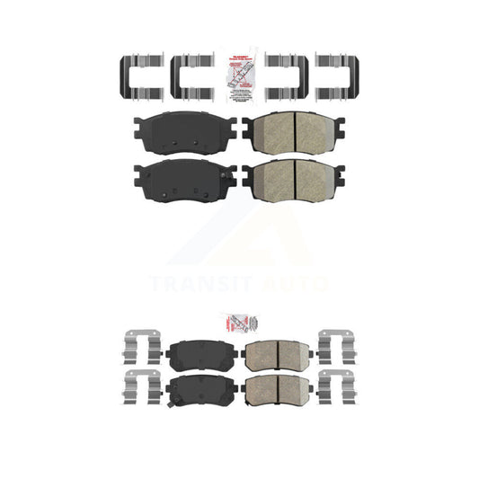 Semi-Metallic Ceramic Disc Brake Pads Front Rear Kit For Hyundai Accent Kia Rio
