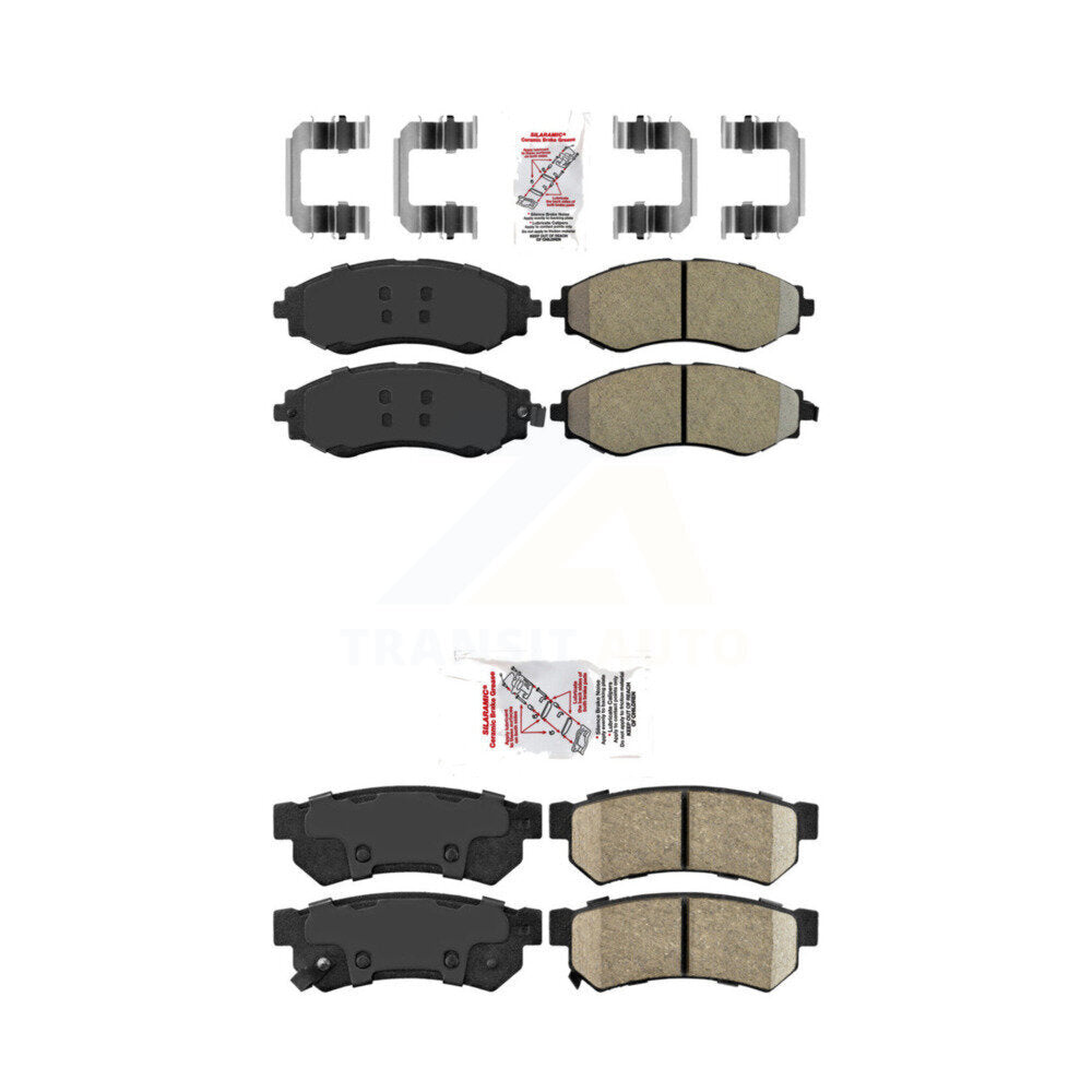 Semi-Metallic Ceramic Disc Brake Pads Front Rear Kit For Chevrolet Spark EV